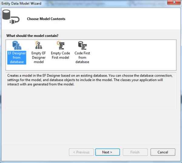EF designer from Database